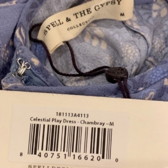 SPELL Celestial Chambray Play Mini Dress M - Picture 11 of 13